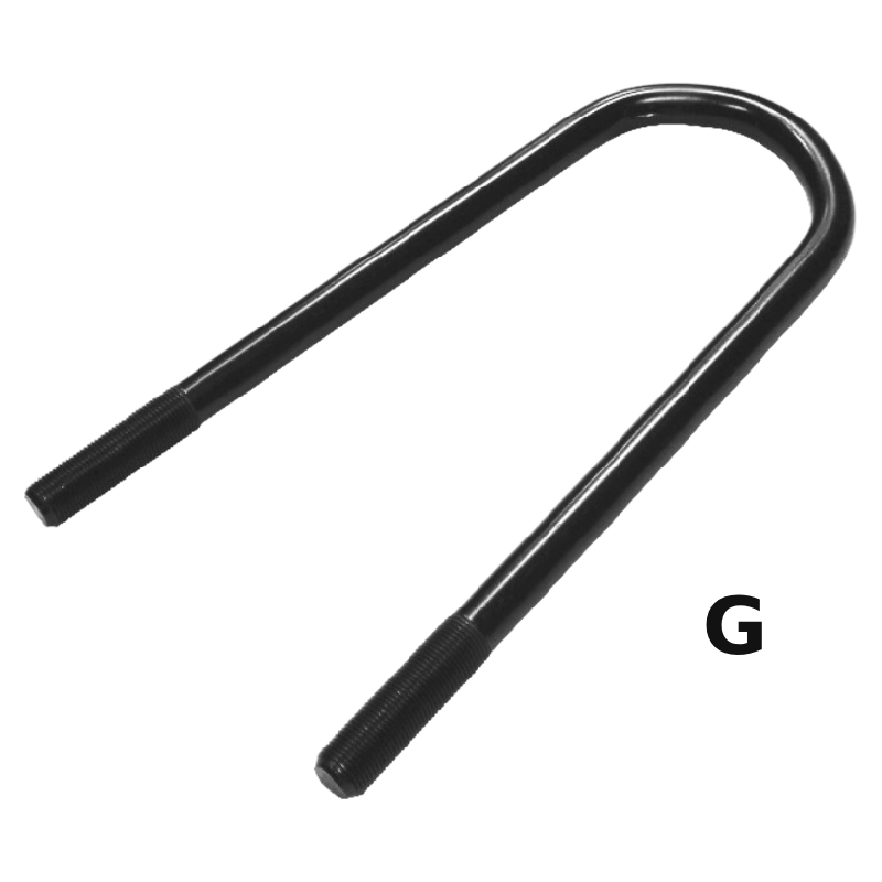 Abrazadera Redonda Pata Abierta C/tuercas